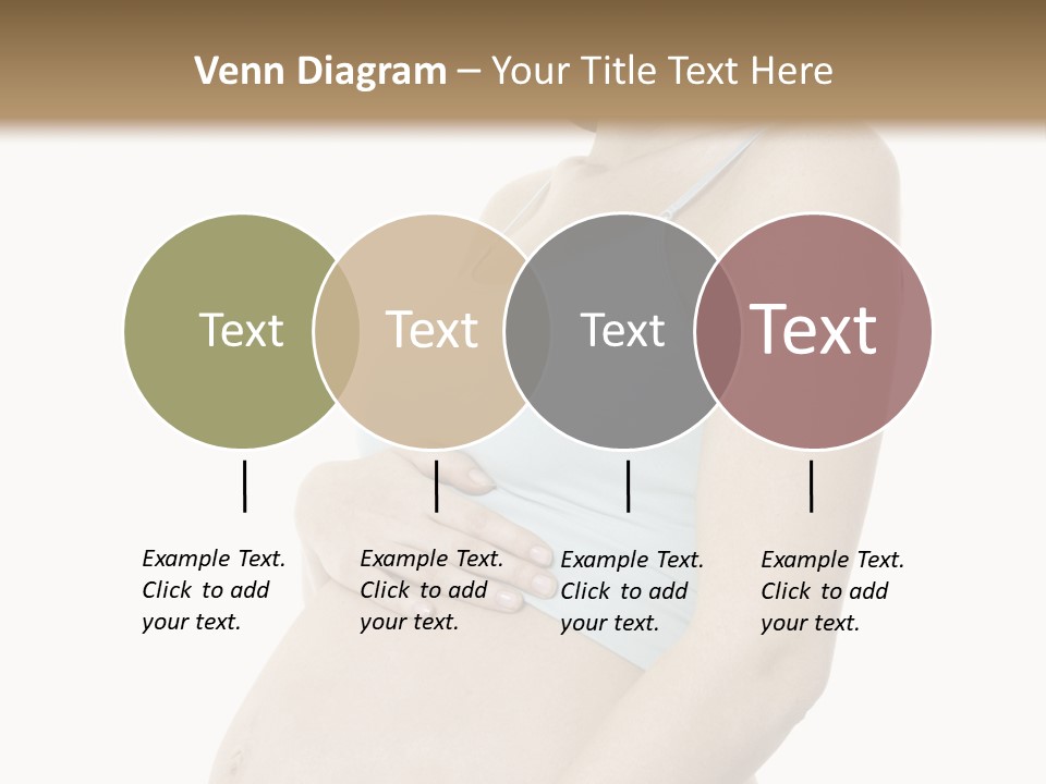 A Pregnant Woman Is Holding Her Stomach PowerPoint Template