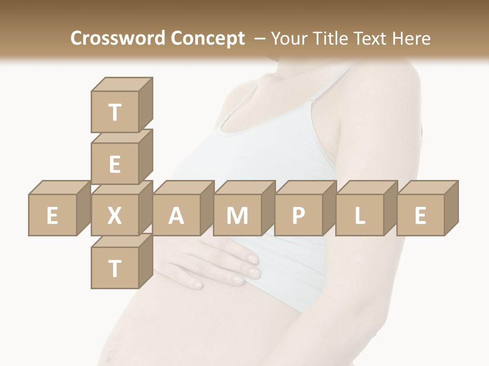 A Pregnant Woman Is Holding Her Stomach PowerPoint Template