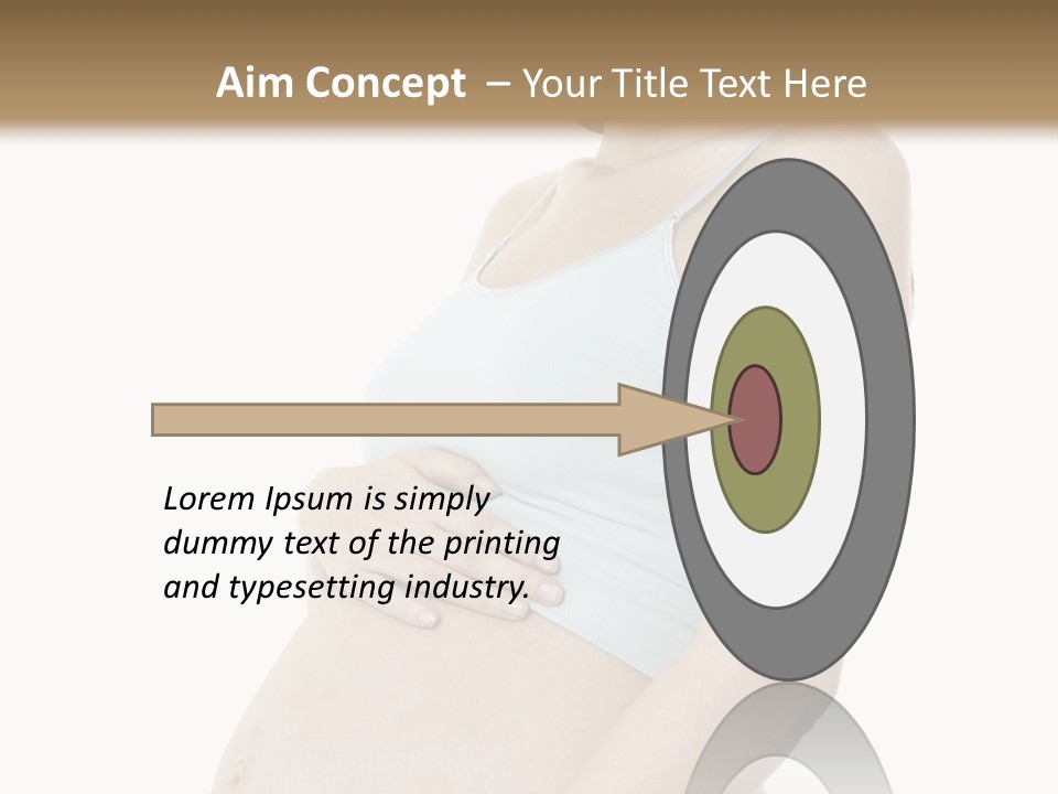 A Pregnant Woman Is Holding Her Stomach PowerPoint Template