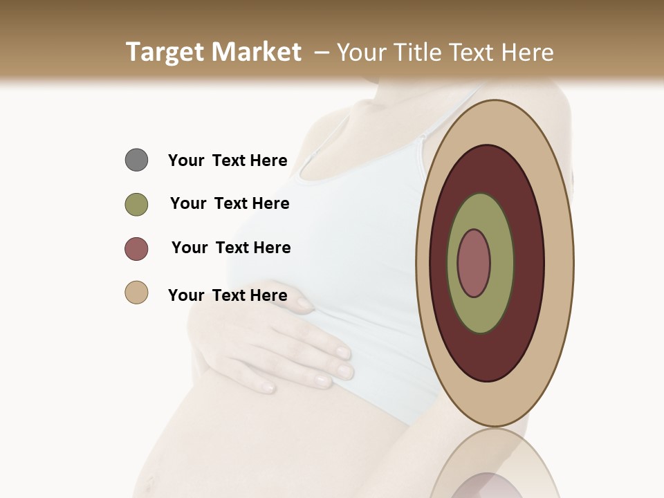 A Pregnant Woman Is Holding Her Stomach PowerPoint Template
