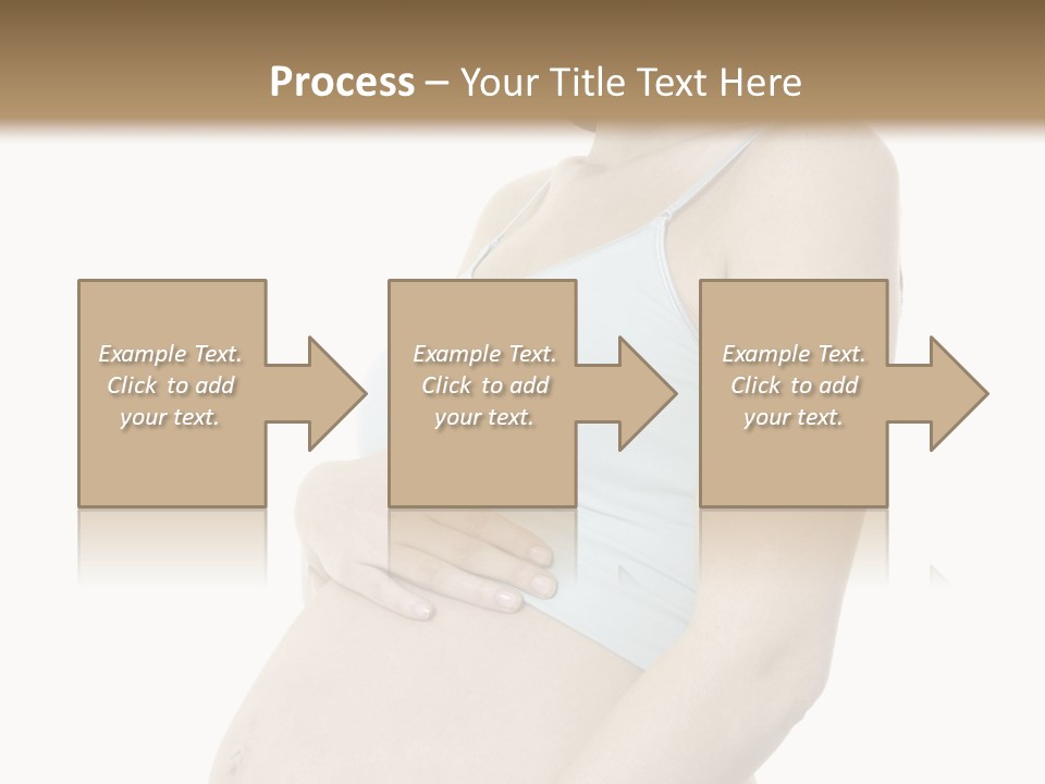 A Pregnant Woman Is Holding Her Stomach PowerPoint Template