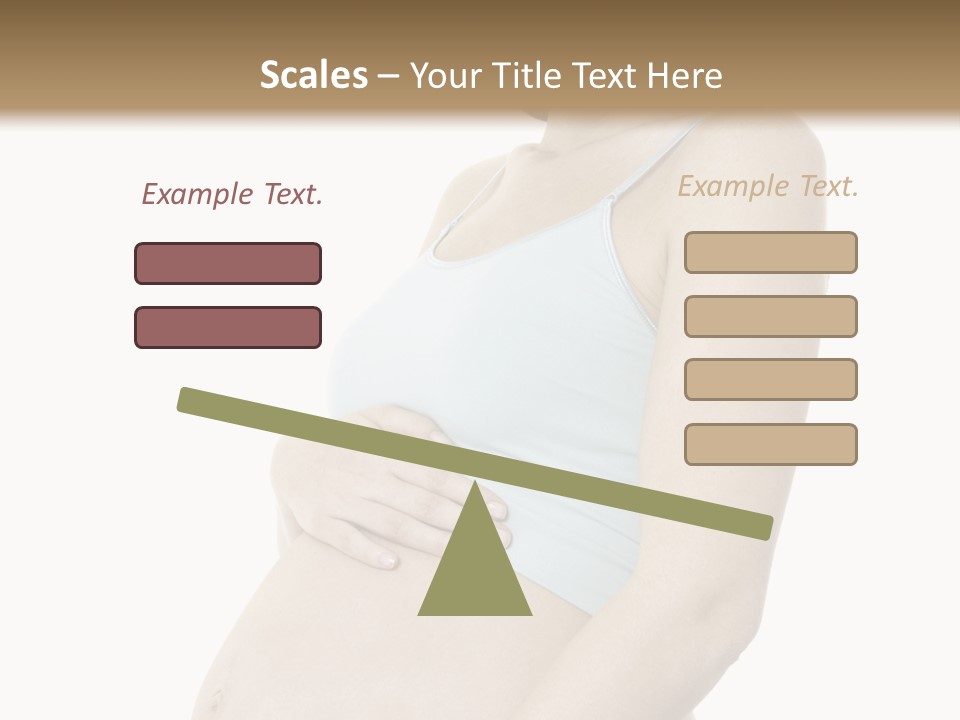 A Pregnant Woman Is Holding Her Stomach PowerPoint Template