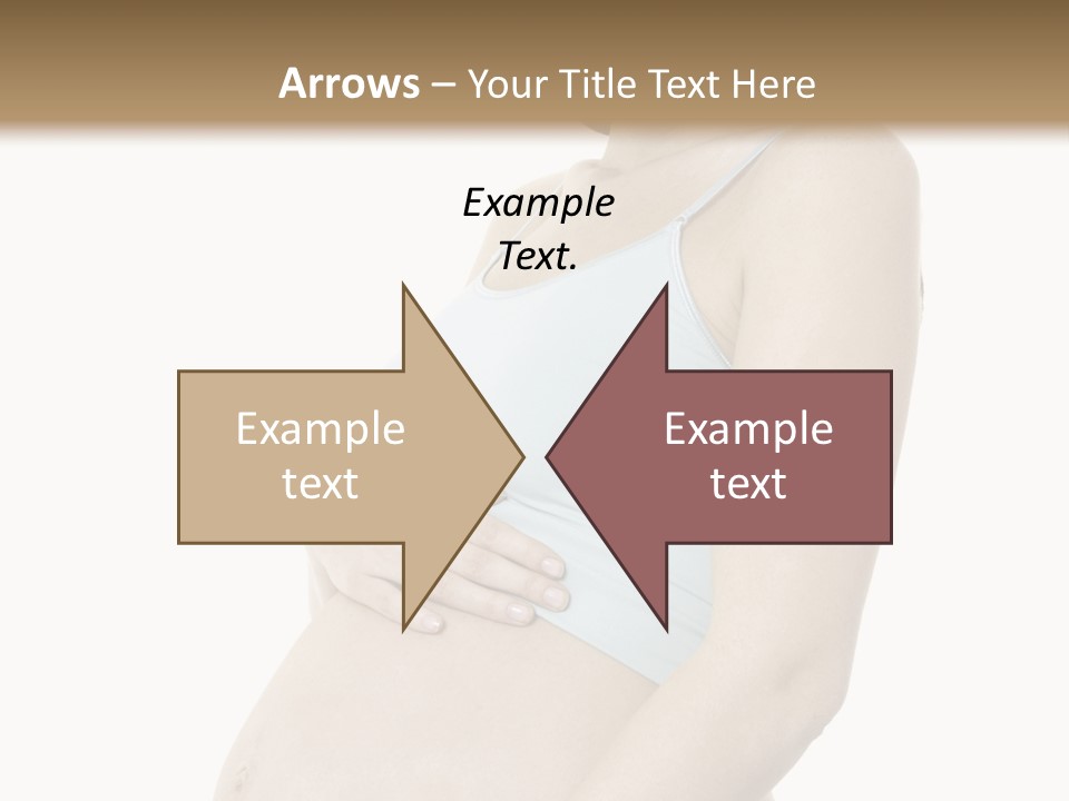 A Pregnant Woman Is Holding Her Stomach PowerPoint Template