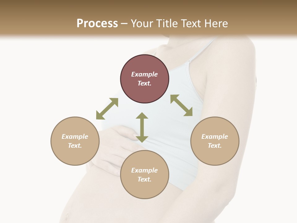 A Pregnant Woman Is Holding Her Stomach PowerPoint Template