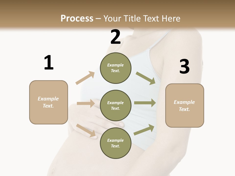 A Pregnant Woman Is Holding Her Stomach PowerPoint Template