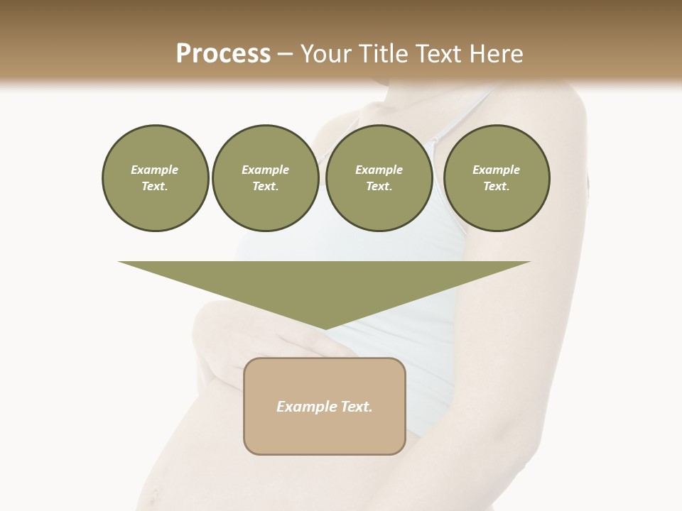 A Pregnant Woman Is Holding Her Stomach PowerPoint Template