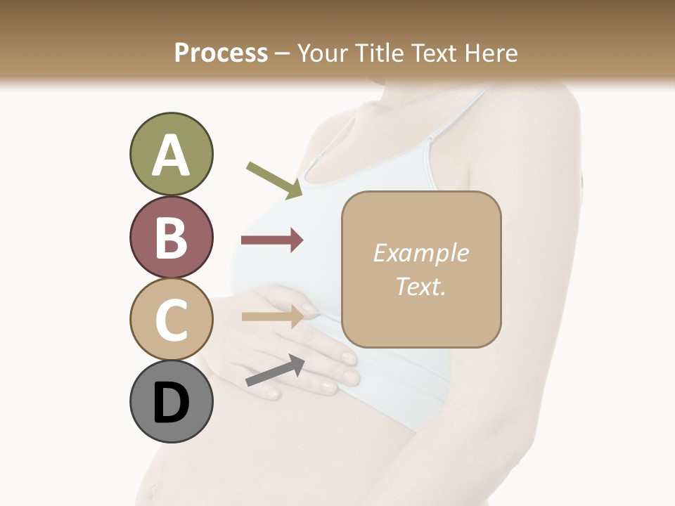 A Pregnant Woman Is Holding Her Stomach PowerPoint Template