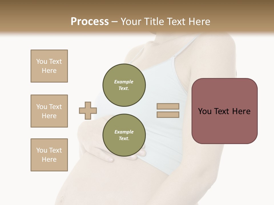 A Pregnant Woman Is Holding Her Stomach PowerPoint Template