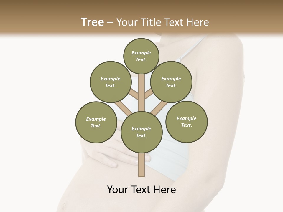 A Pregnant Woman Is Holding Her Stomach PowerPoint Template