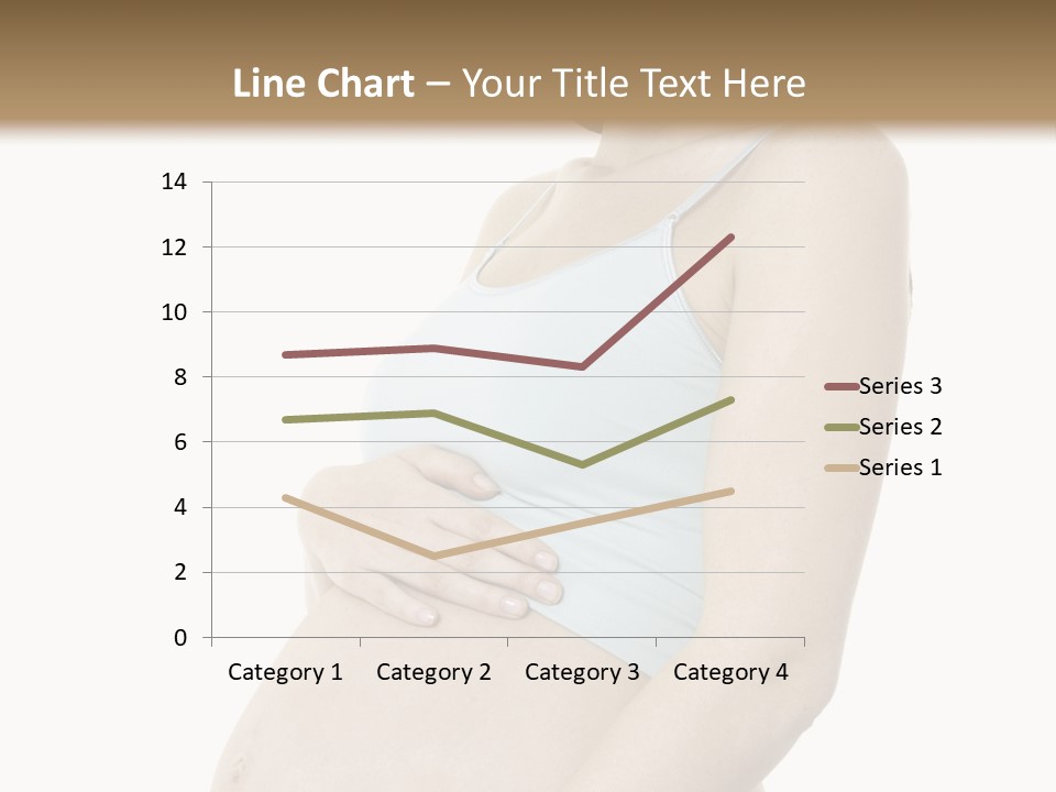 A Pregnant Woman Is Holding Her Stomach PowerPoint Template