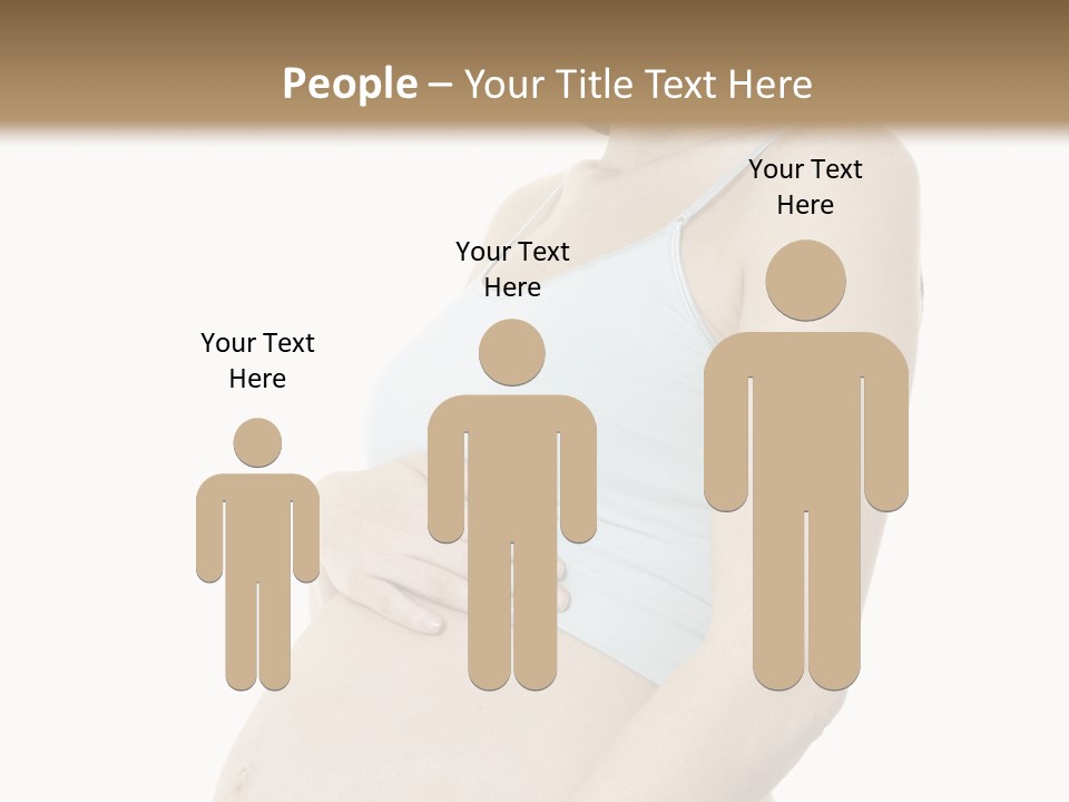 A Pregnant Woman Is Holding Her Stomach PowerPoint Template