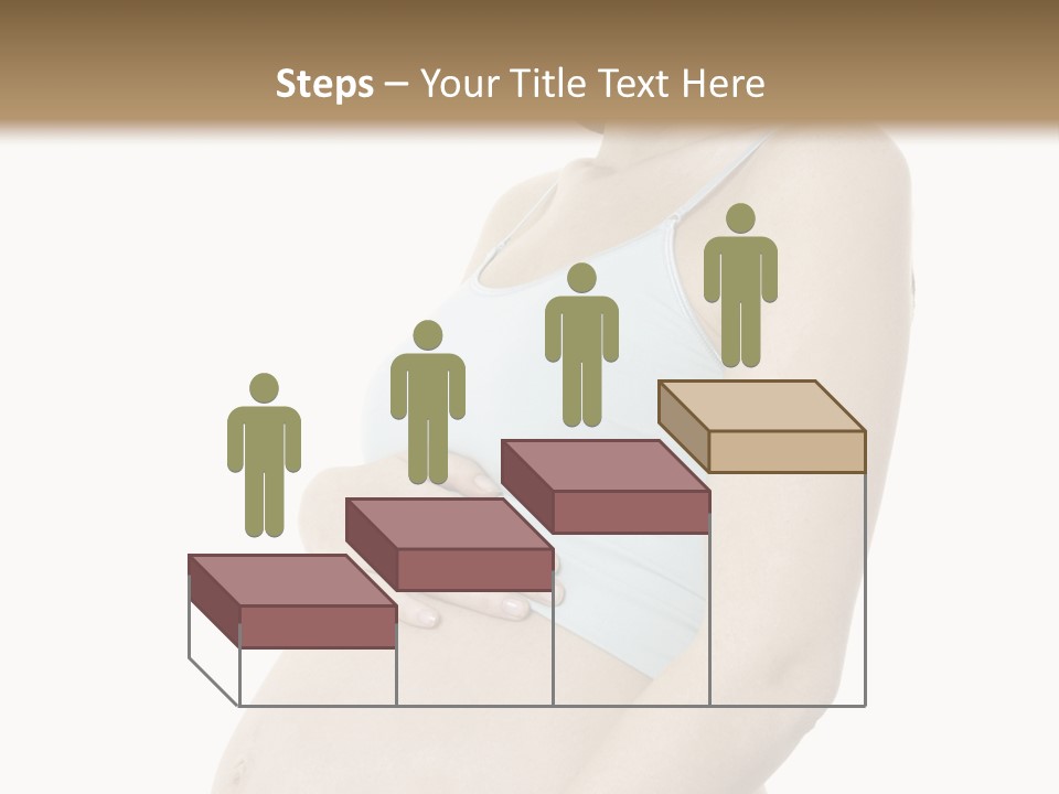 A Pregnant Woman Is Holding Her Stomach PowerPoint Template