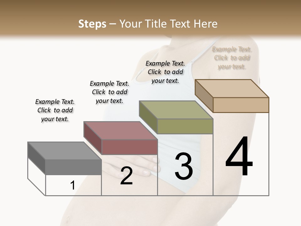 A Pregnant Woman Is Holding Her Stomach PowerPoint Template