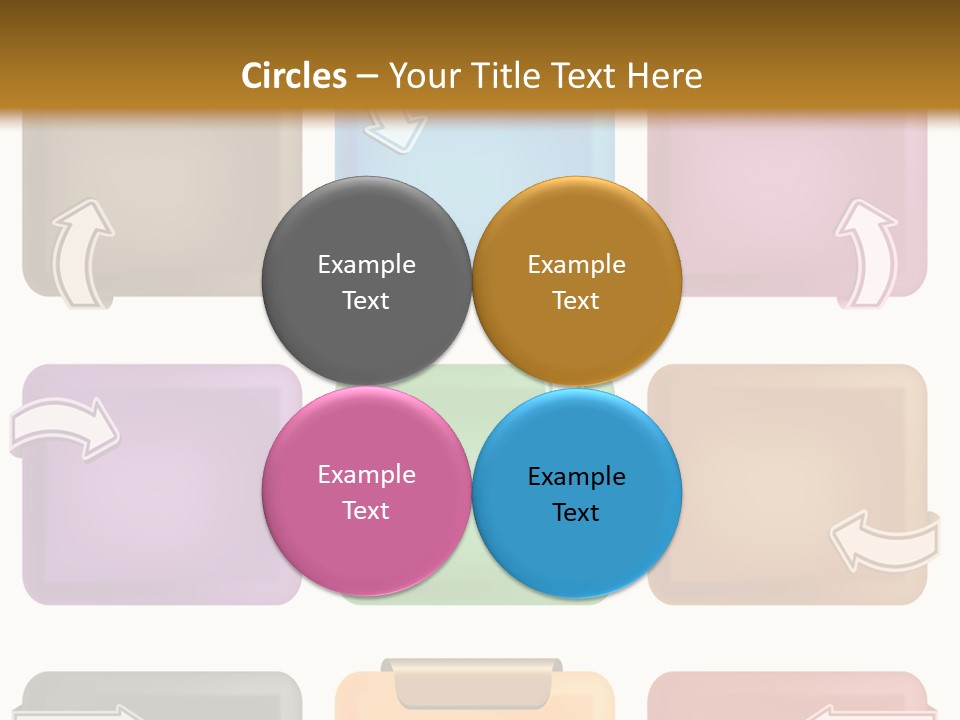 A Set Of Different Colored Folders With Arrows On Them PowerPoint Template