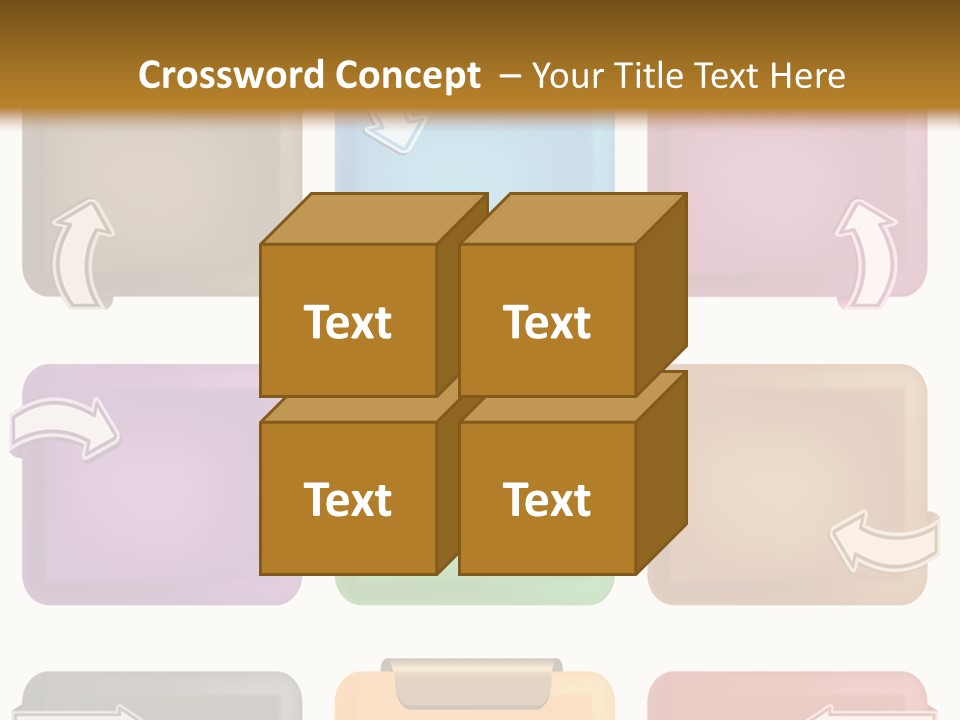 A Set Of Different Colored Folders With Arrows On Them PowerPoint Template