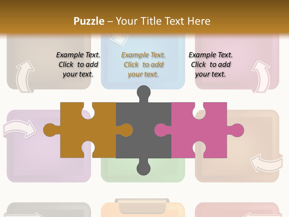 A Set Of Different Colored Folders With Arrows On Them PowerPoint Template