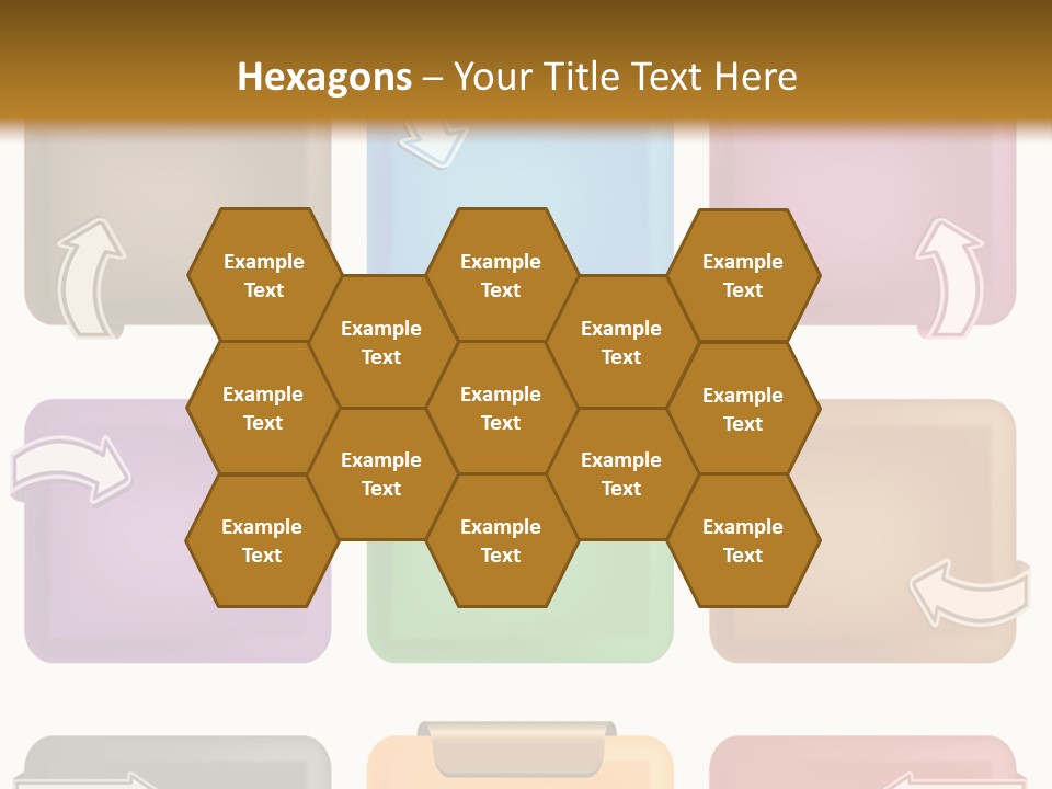 A Set Of Different Colored Folders With Arrows On Them PowerPoint Template