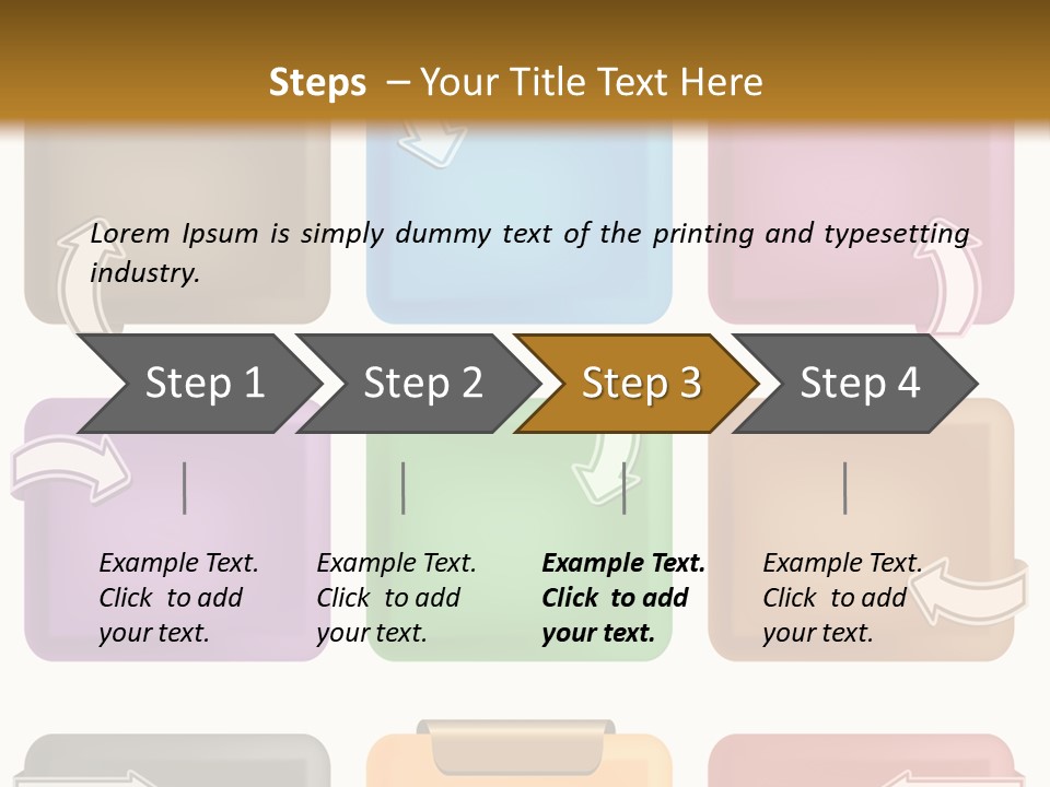 A Set Of Different Colored Folders With Arrows On Them PowerPoint Template
