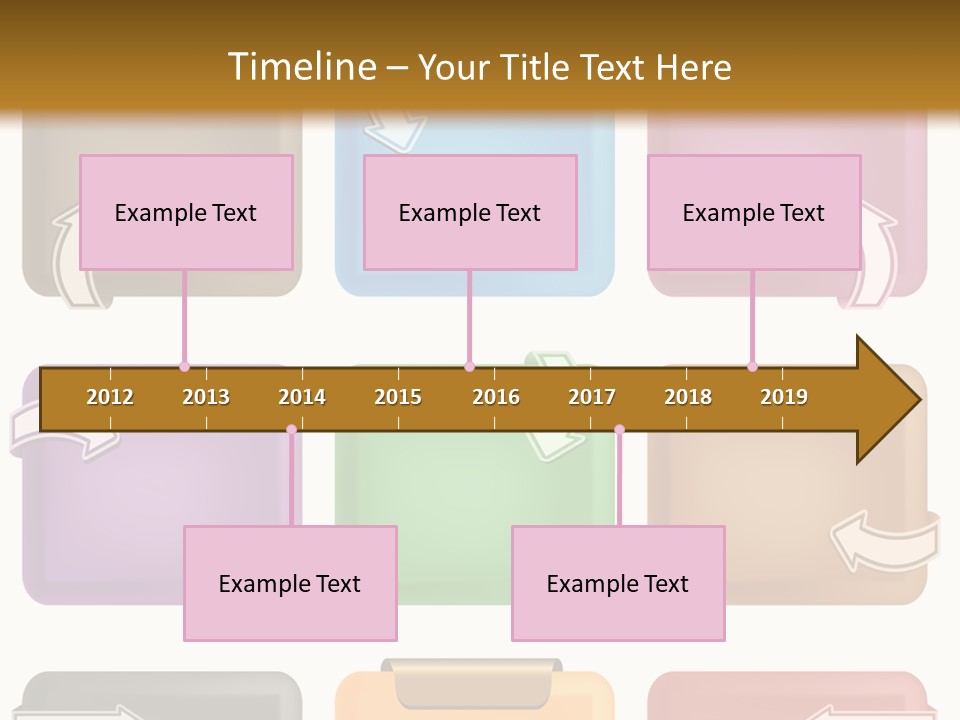 A Set Of Different Colored Folders With Arrows On Them PowerPoint Template