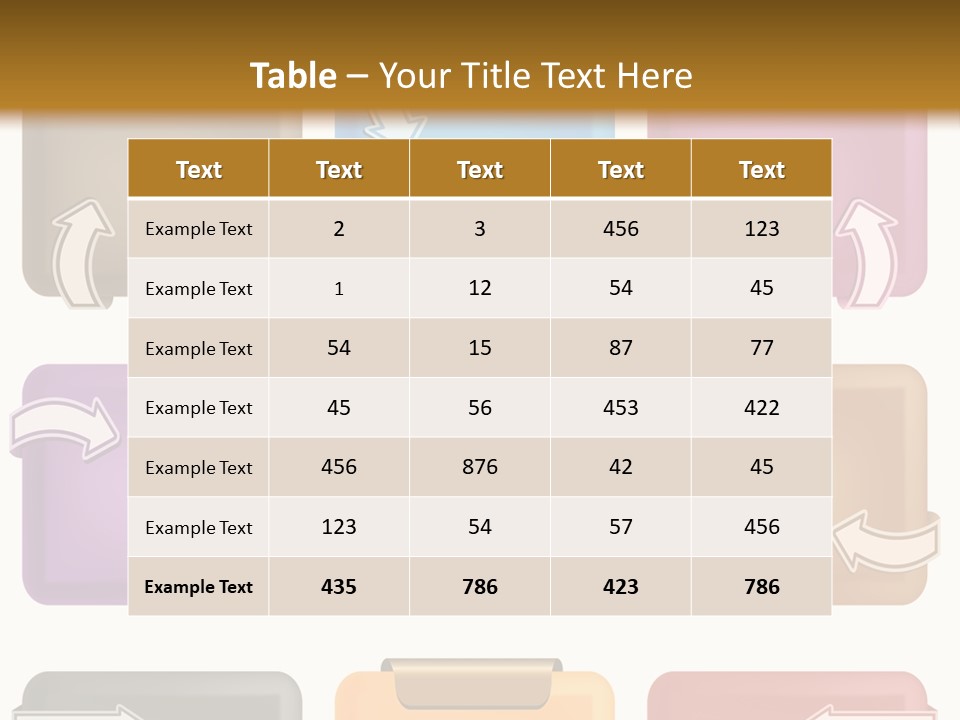 A Set Of Different Colored Folders With Arrows On Them PowerPoint Template