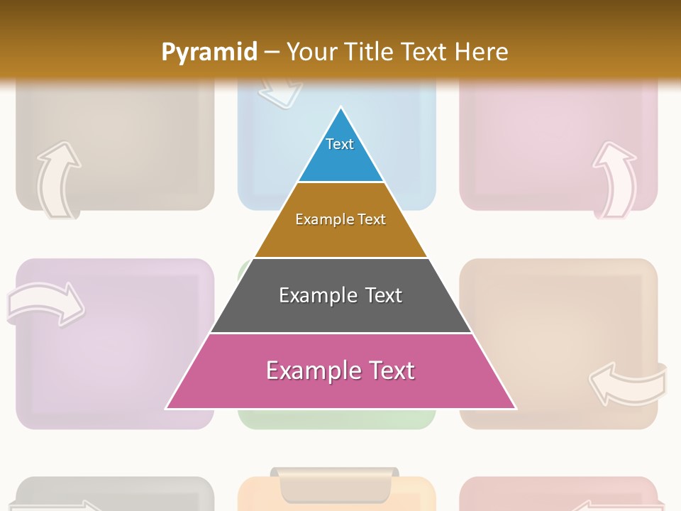 A Set Of Different Colored Folders With Arrows On Them PowerPoint Template