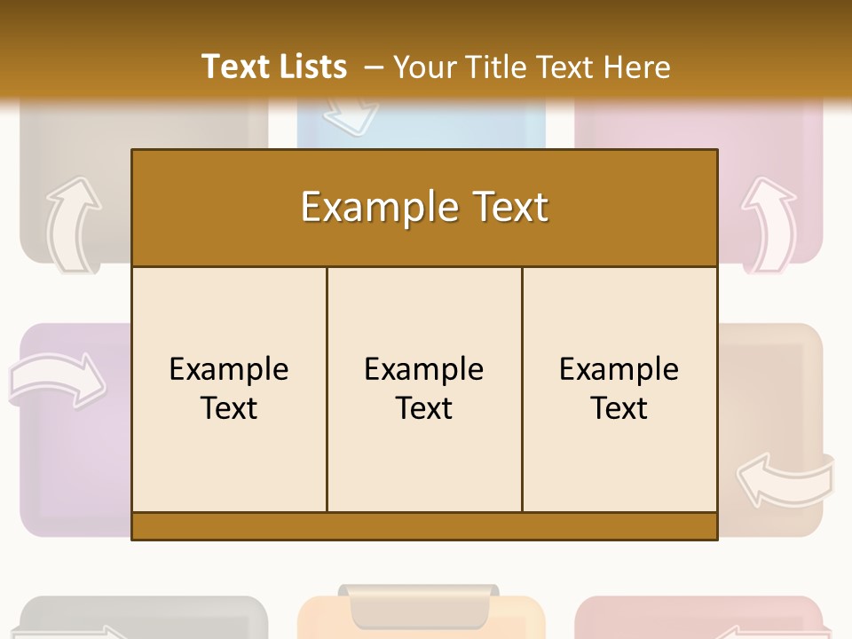 A Set Of Different Colored Folders With Arrows On Them PowerPoint Template