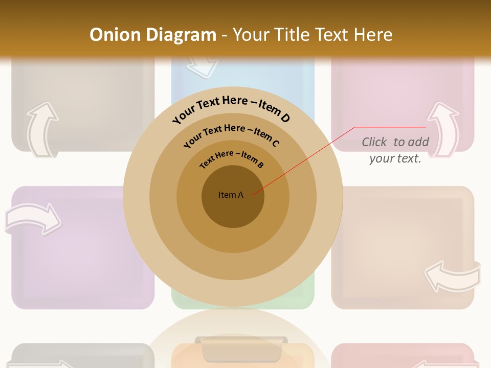 A Set Of Different Colored Folders With Arrows On Them PowerPoint Template