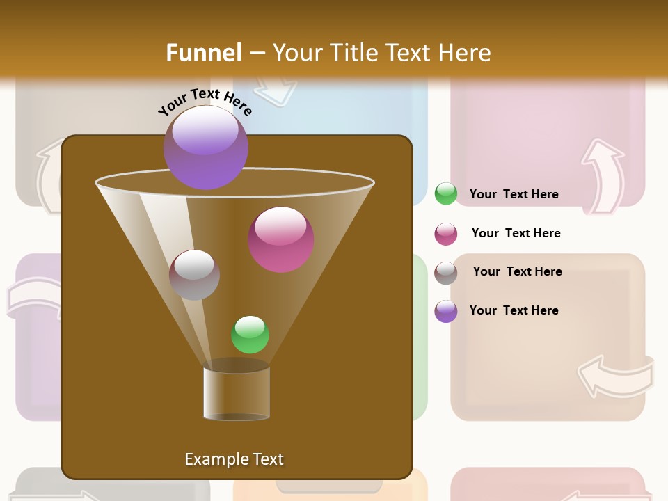 A Set Of Different Colored Folders With Arrows On Them PowerPoint Template