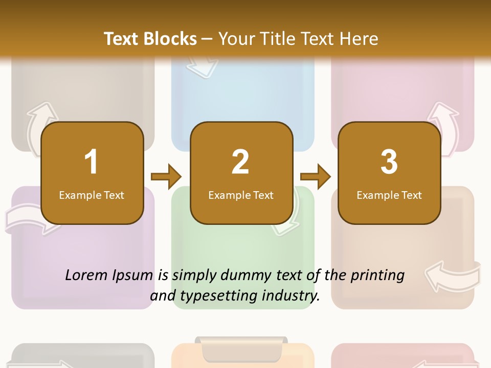 A Set Of Different Colored Folders With Arrows On Them PowerPoint Template
