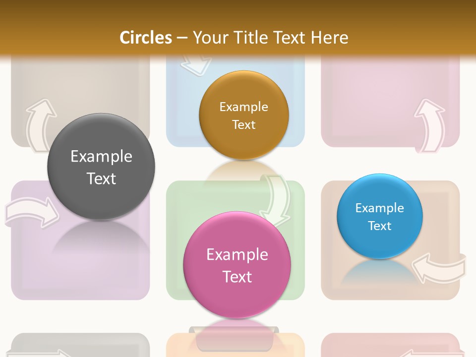 A Set Of Different Colored Folders With Arrows On Them PowerPoint Template