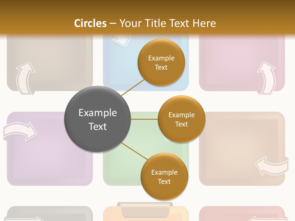 A Set Of Different Colored Folders With Arrows On Them PowerPoint Template