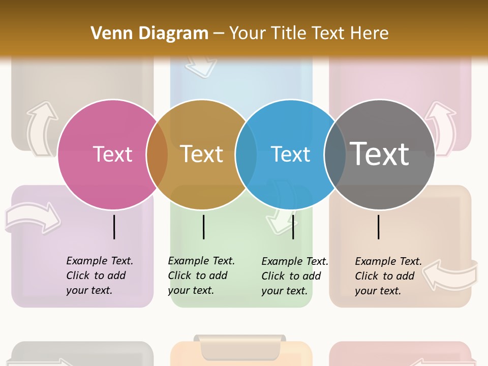 A Set Of Different Colored Folders With Arrows On Them PowerPoint Template