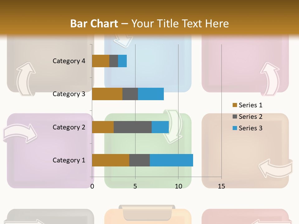 A Set Of Different Colored Folders With Arrows On Them PowerPoint Template