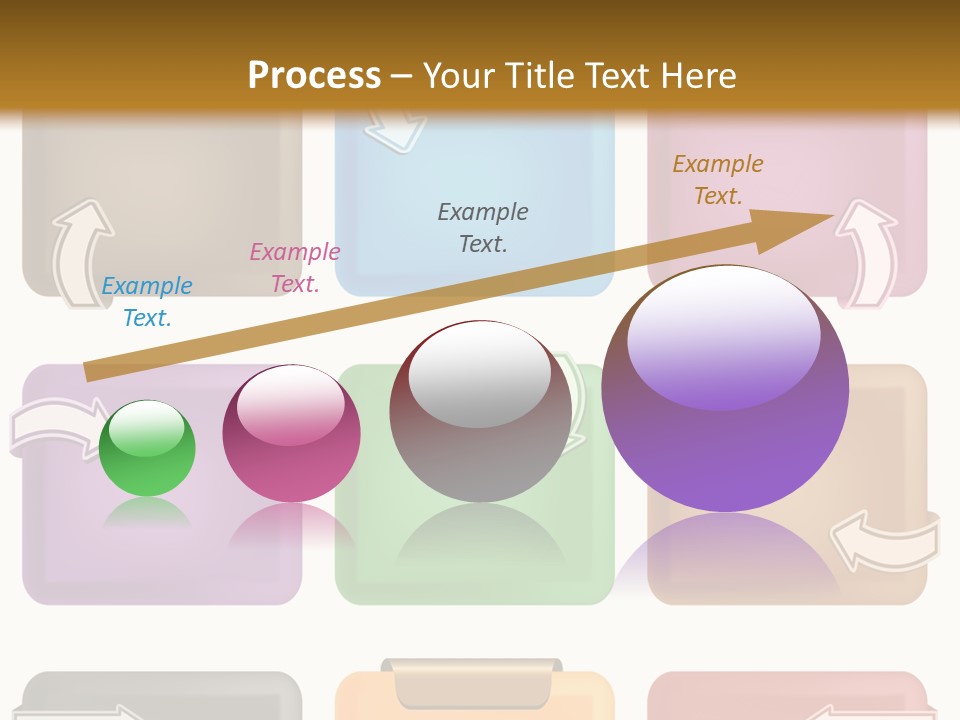A Set Of Different Colored Folders With Arrows On Them PowerPoint Template