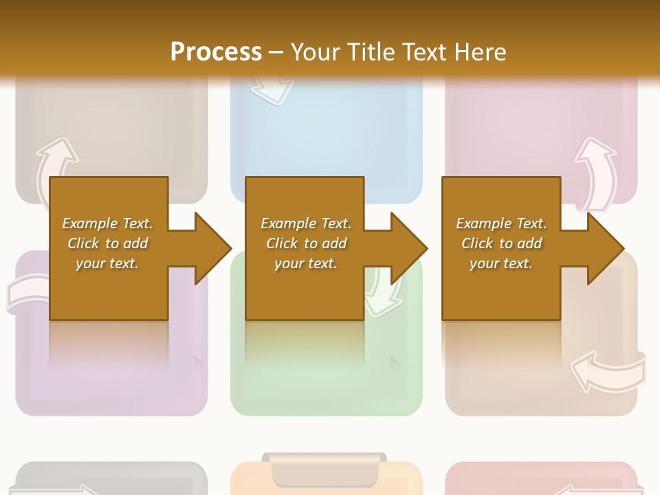 A Set Of Different Colored Folders With Arrows On Them PowerPoint Template