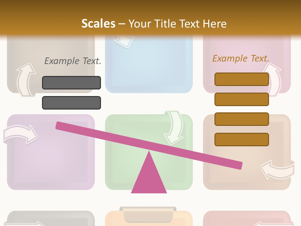 A Set Of Different Colored Folders With Arrows On Them PowerPoint Template