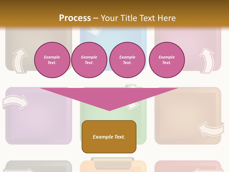 A Set Of Different Colored Folders With Arrows On Them PowerPoint Template