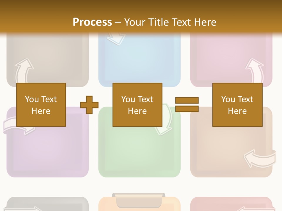 A Set Of Different Colored Folders With Arrows On Them PowerPoint Template