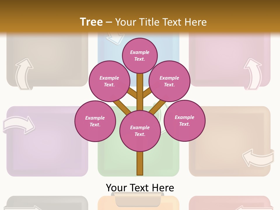 A Set Of Different Colored Folders With Arrows On Them PowerPoint Template