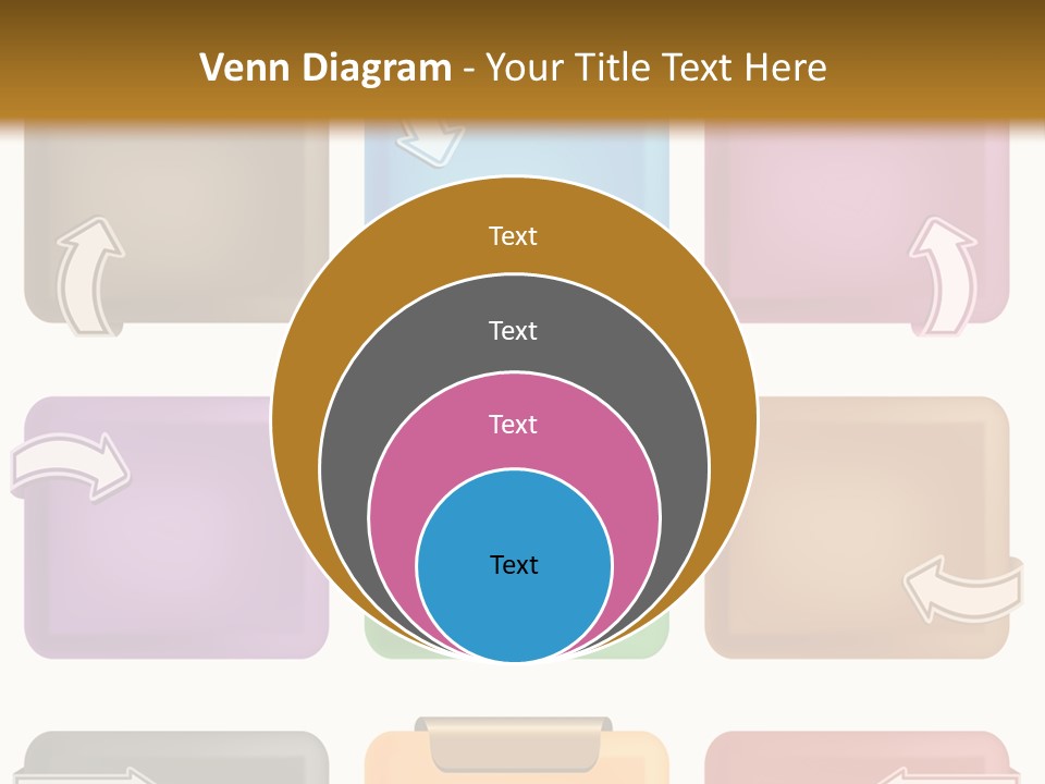 A Set Of Different Colored Folders With Arrows On Them PowerPoint Template