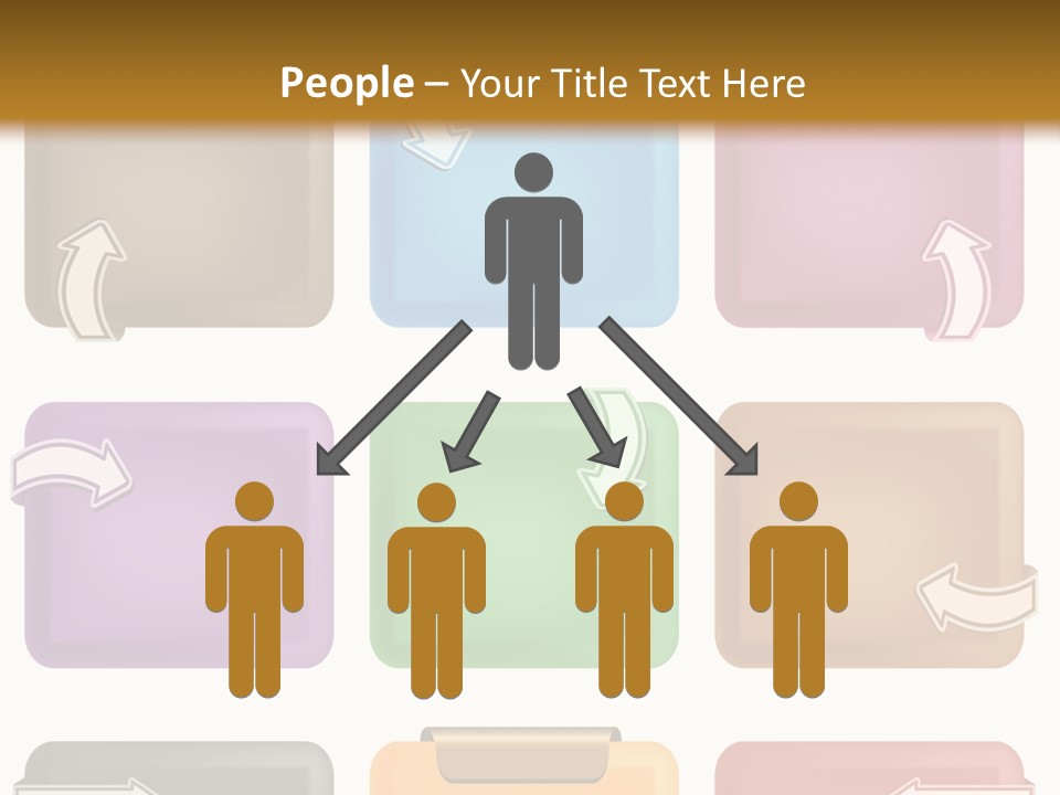 A Set Of Different Colored Folders With Arrows On Them PowerPoint Template