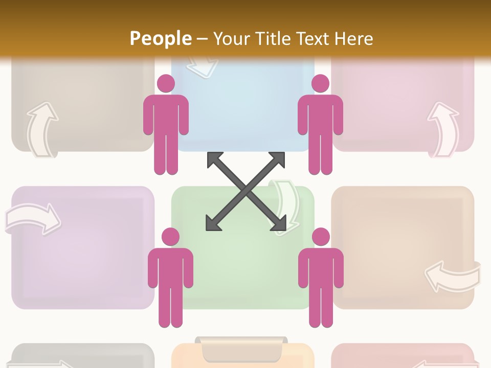 A Set Of Different Colored Folders With Arrows On Them PowerPoint Template