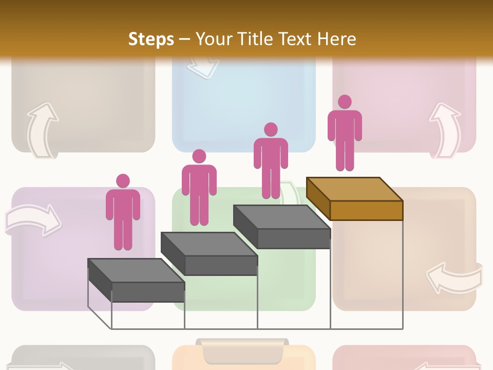 A Set Of Different Colored Folders With Arrows On Them PowerPoint Template