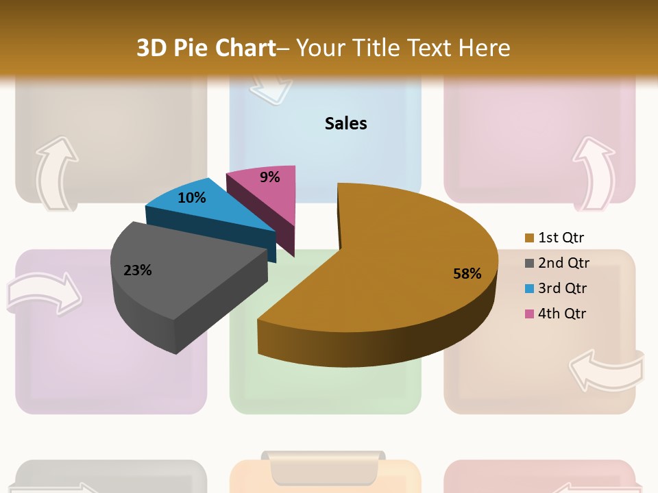 A Set Of Different Colored Folders With Arrows On Them PowerPoint Template