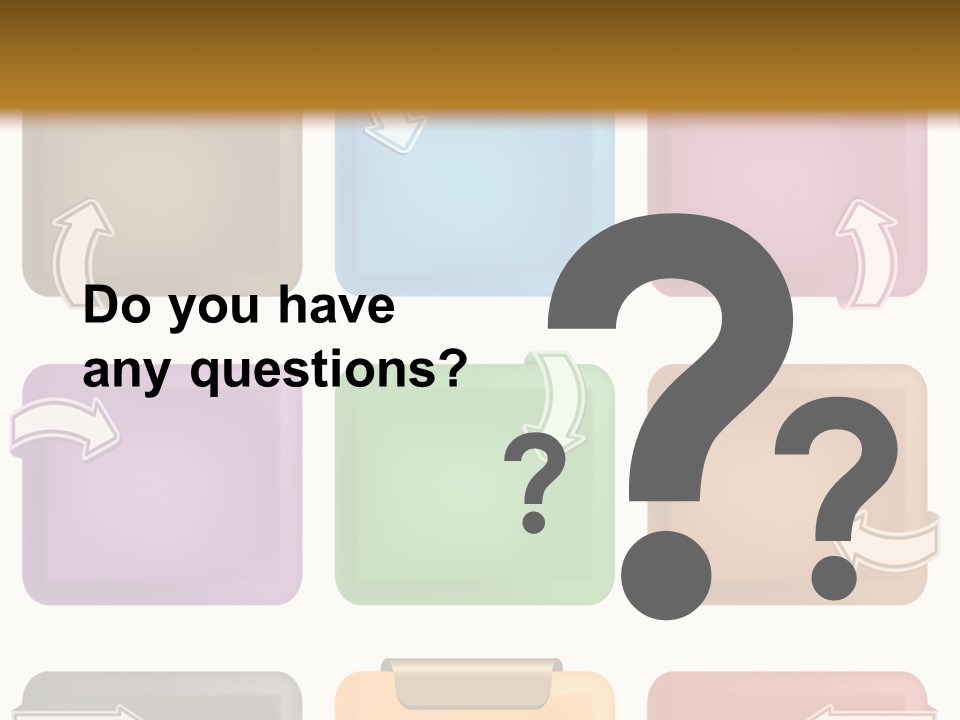 A Set Of Different Colored Folders With Arrows On Them PowerPoint Template