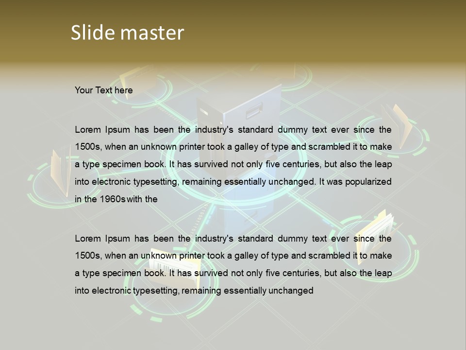 Yellow Hosting Page PowerPoint Template