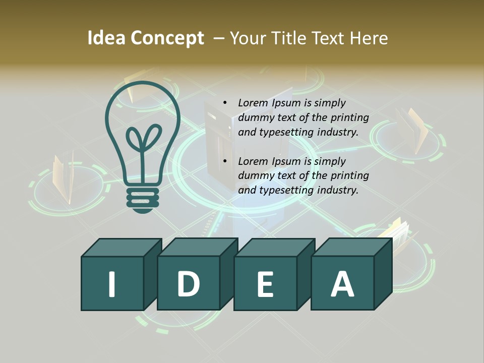 Yellow Hosting Page PowerPoint Template