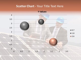 Two Men In Hard Hats Looking At A Solar Panel PowerPoint Template