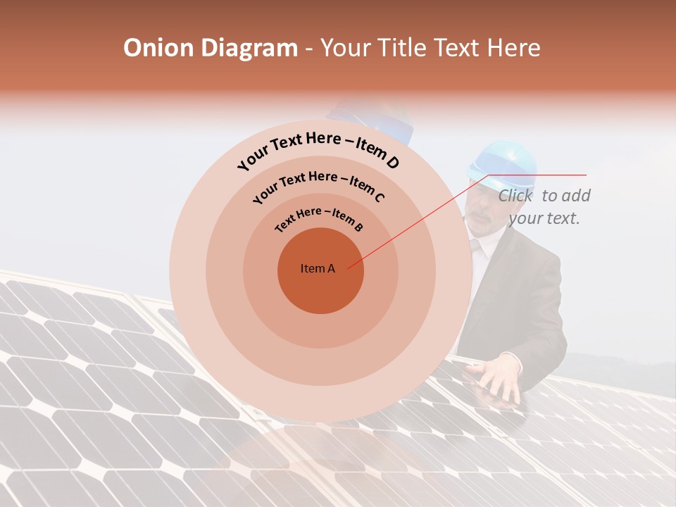Two Men In Hard Hats Looking At A Solar Panel PowerPoint Template