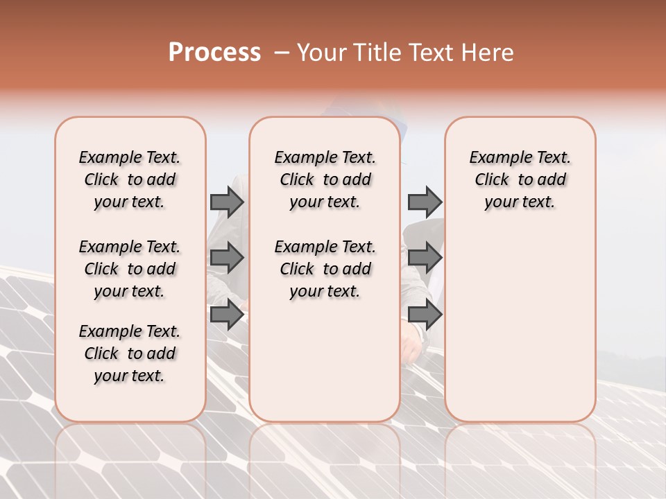 Two Men In Hard Hats Looking At A Solar Panel PowerPoint Template